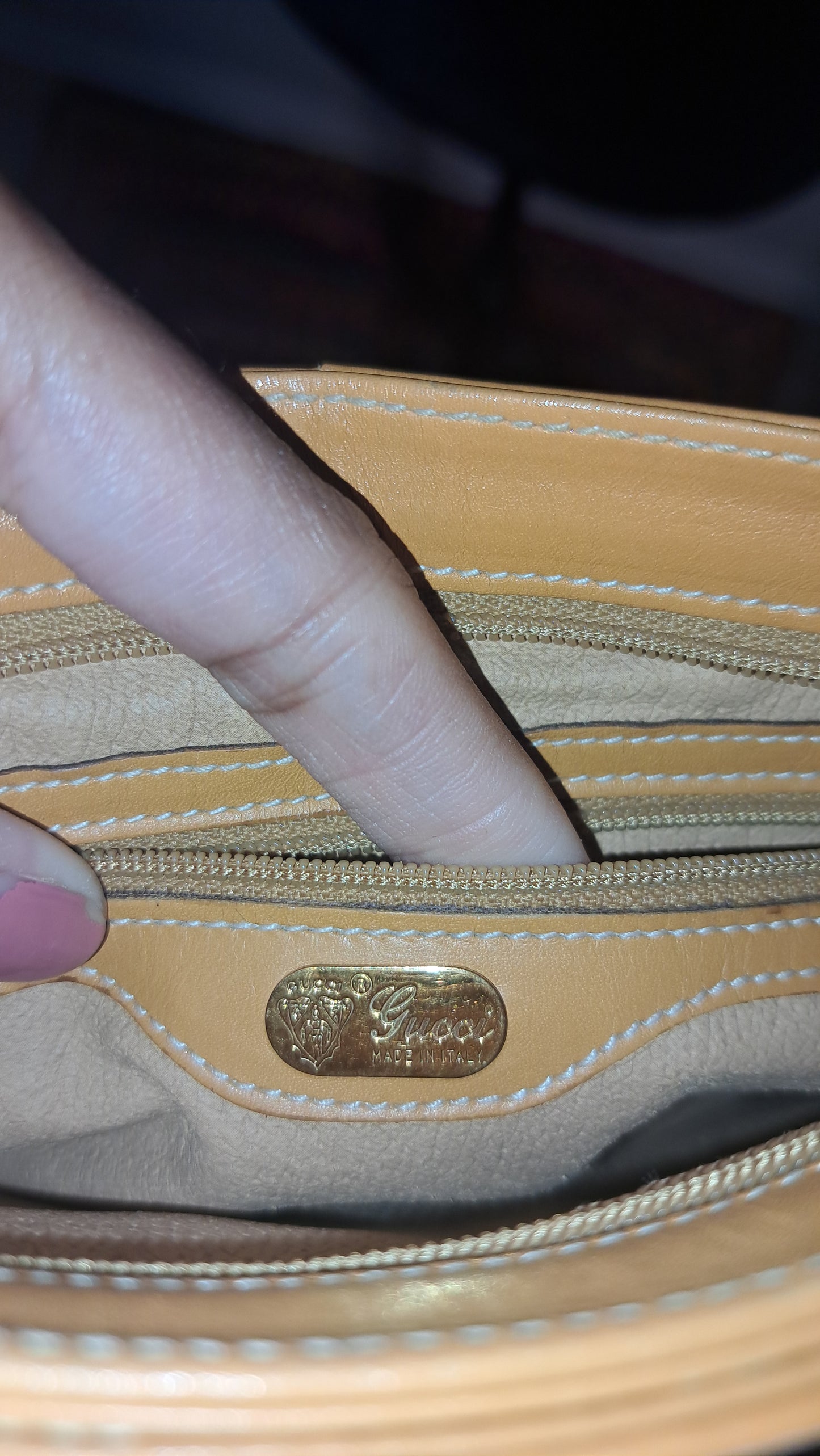 Authentic Vintage 80s Gucci Canvas Crossbody Purse