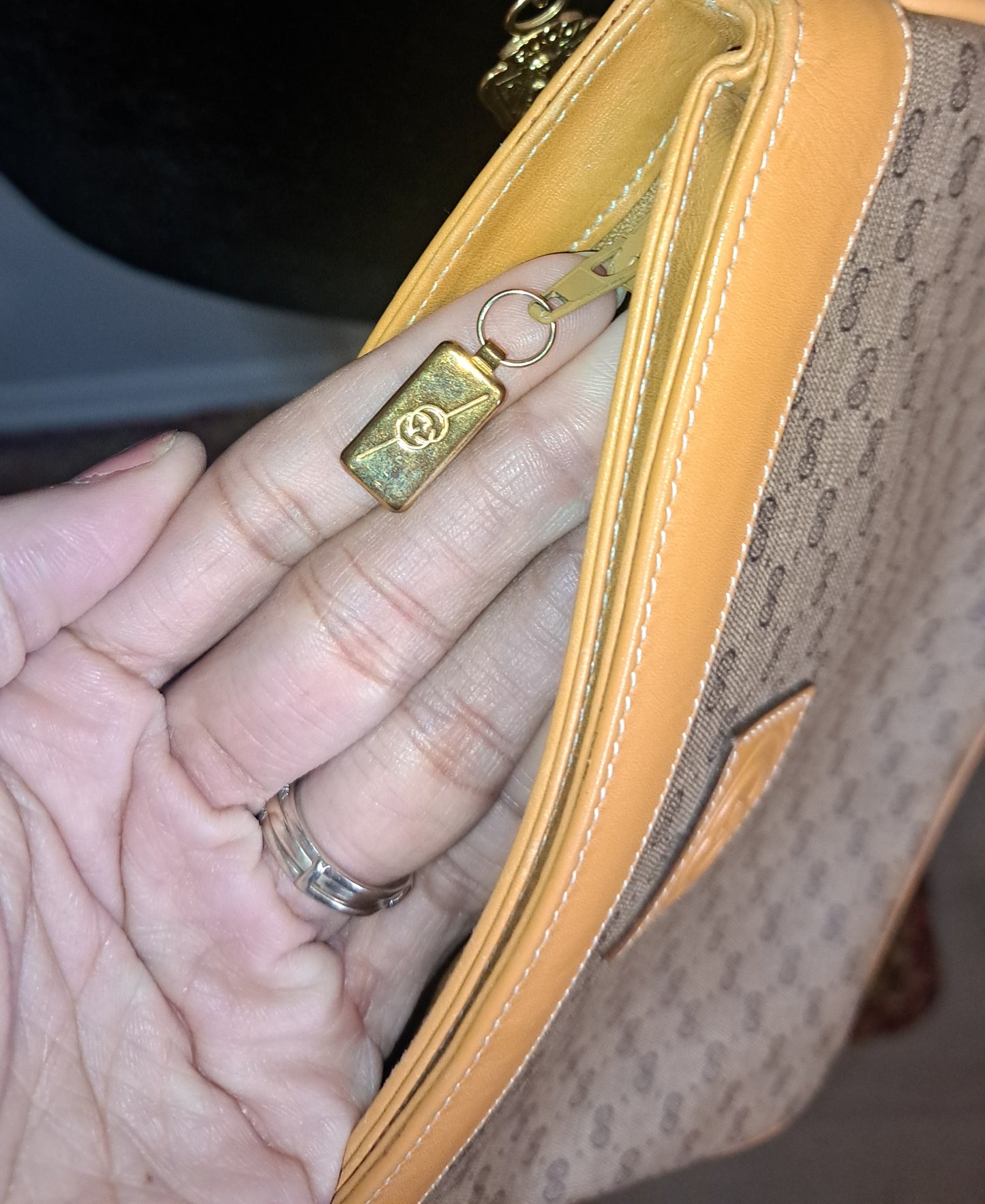 Authentic Vintage 80s Gucci Canvas Crossbody Purse