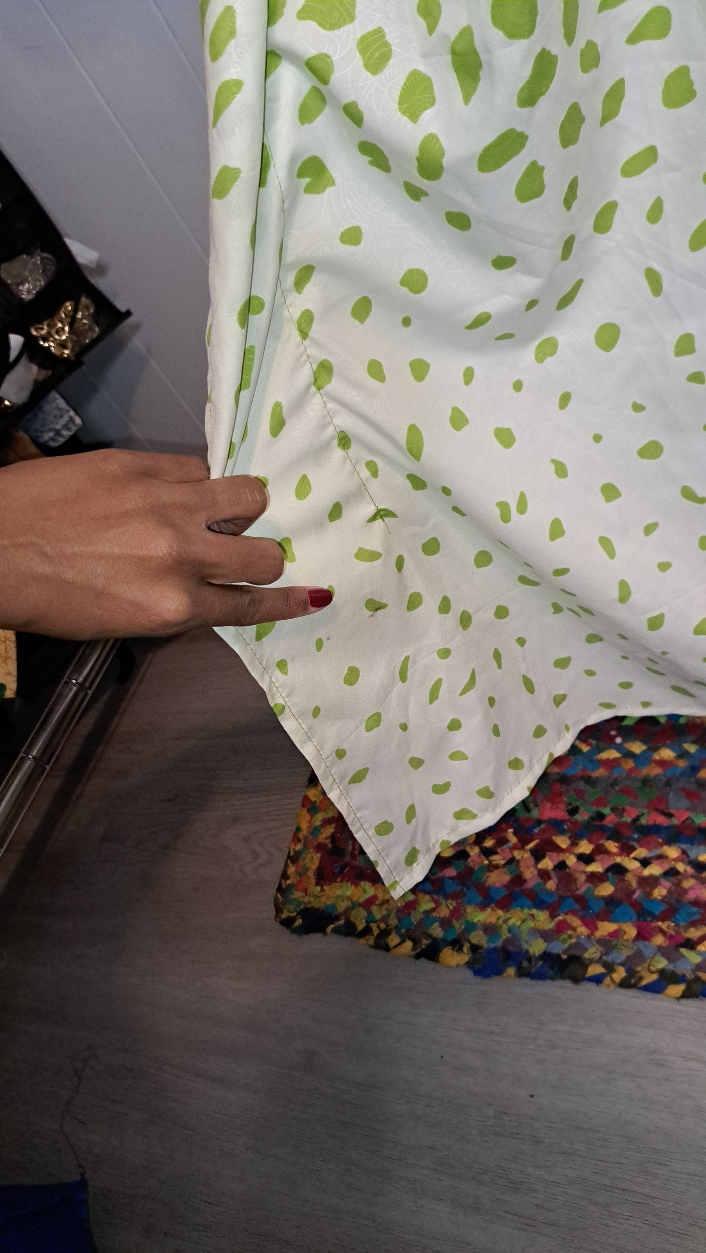 NWT Sante Green/Wht Kaftan One Size ***Small spot on back left (Possibly removable) see last pic***
