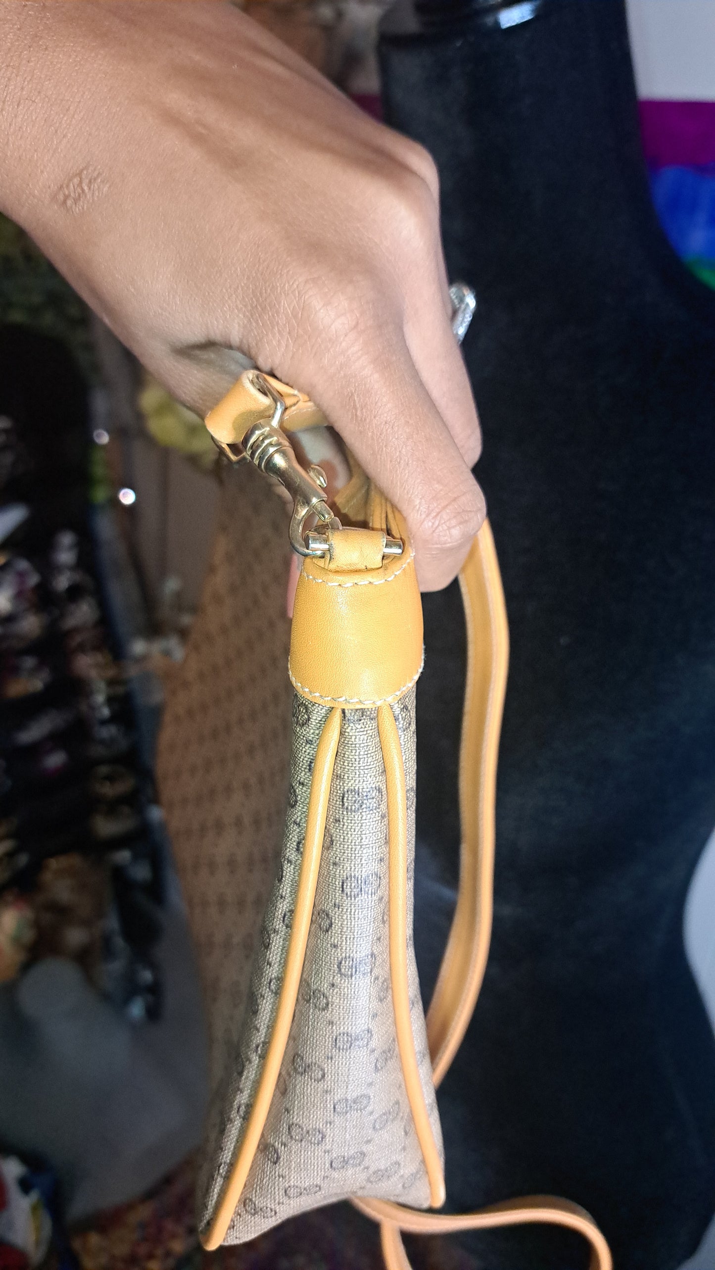 Authentic Vintage 80s Gucci Canvas Crossbody Purse