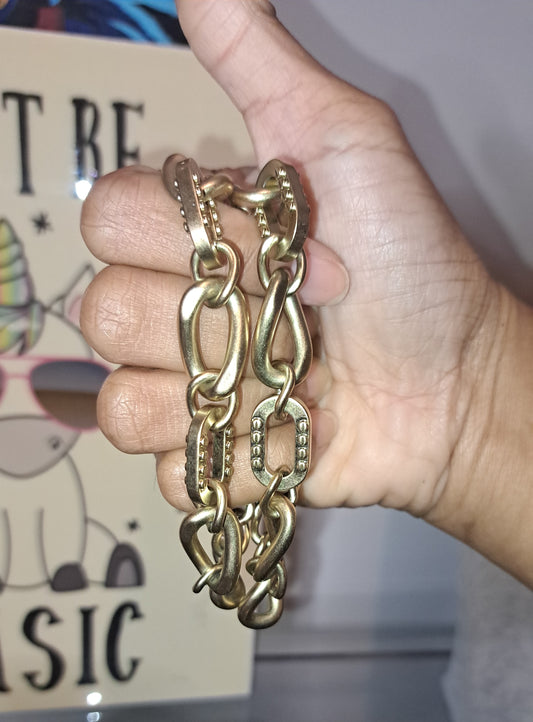 Nwt JewelMint Brushed Gold Chainlink Adjustable Bracelet 8in (2 Available) *SOLD SEPARATELY*