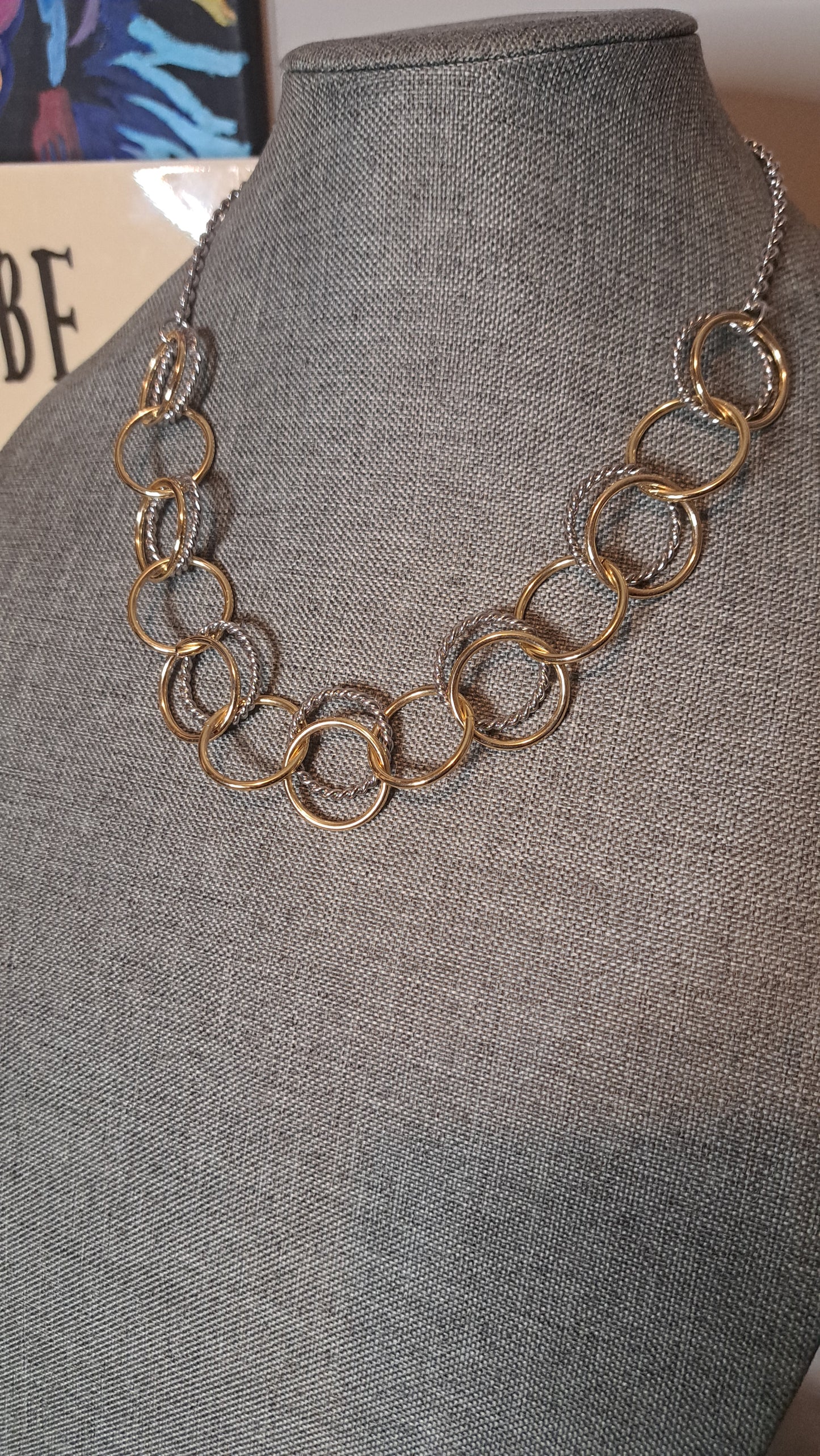 Lucky Brand Gold & Silver Circular Adjustable Necklace