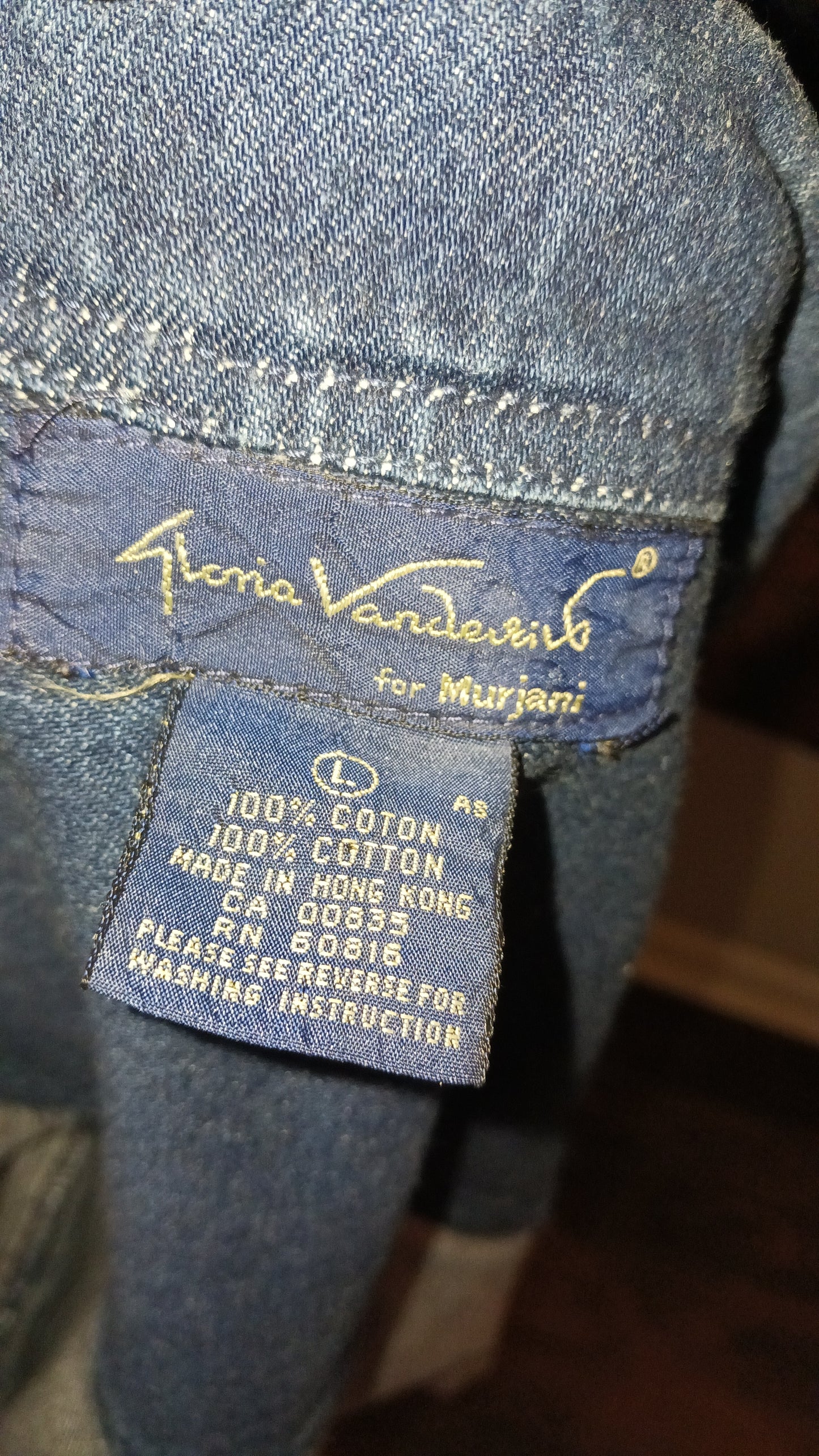 Vintage Gloria Vanderbilt Denim Jacket SZ Large